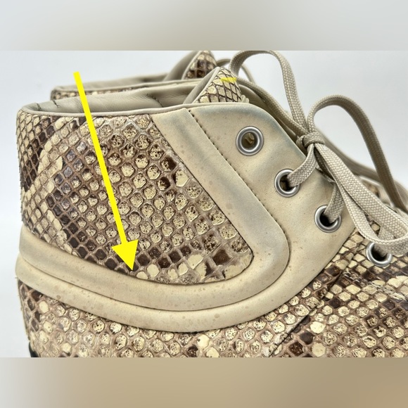 Louis Vuitton Sprinter High-top Sneaker - Python Leather Size 9.5 LV/ 11 USA - Picture 10 of 16